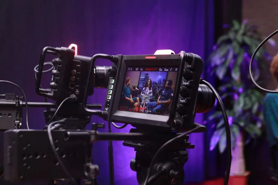 Executive interview being filmed