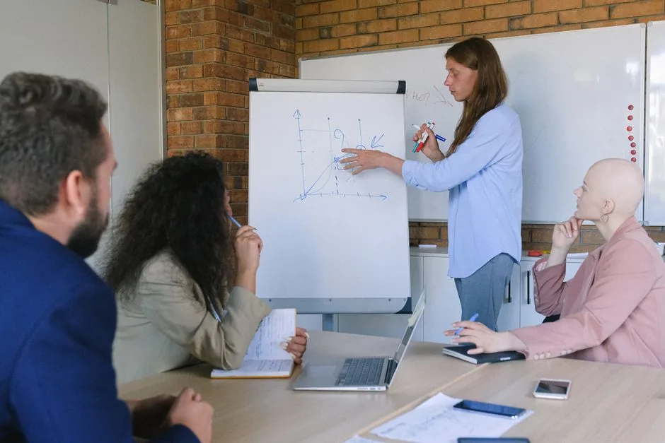 Training session in a workplace